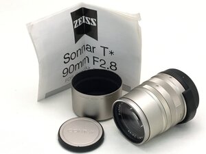 CONTAX Carl Zeiss Sonnar 2.8/90 一眼レフカメラ用レンズ ジャンク 中古【UW110360】●