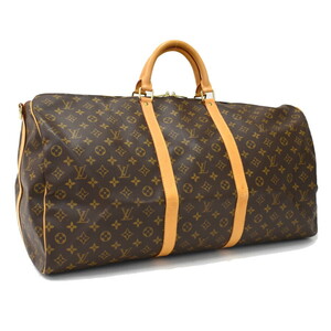 1円 ◎美品 LOUIS VUITTON ルイヴィトン ボストンバッグ キーポルバンドリエール60 M41412 モノグラム ブラウン◎E.Cgmm.mM-27