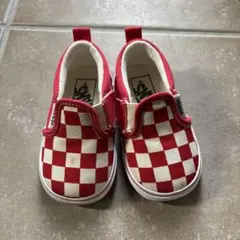 VANS ベビー スリッポン 赤 チェッカー