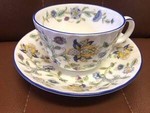 洋食器　MINTON　ミントン　HADDON HALL　BLUE　カップ＆ソーサ