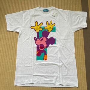 ヴィンテージ Disney ミッキーマウスTシャツ 90s 東京ディズニーランド オフィシャルTシャツ 旧タグ Tokyo Disneyland 袖 裾シングル