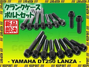 チタンボルト ヤマハ DT230 LANZA専用 クランクケース エンジンカバー ボルト セット 17本 ブラック 軽量化 カスタム チタン