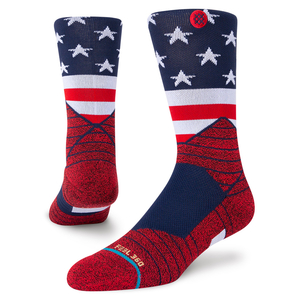 STANCE AMERICAN CREW サイズL RED FEEL360 インフィニット クルー スポーツ ソックス 靴下 アメリカ 赤