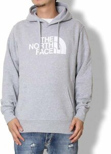 Z1393 THE NORTH FACE ザ ノースフェイス スウェット パーカー M グレー Half Dome ロゴ プリント フーディー 裏起毛 プルオーバー