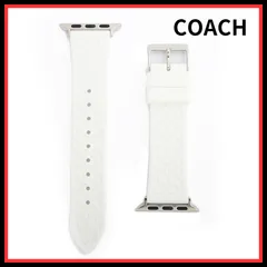 【人気商品☆】コーチ COACH Apple Watch アップルウォッチ バンド 交換ベルト 14700050 レディース strap 38mm 40mm 対応 ホワイト シルバー