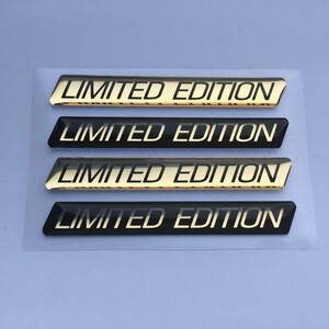 送料無料 LIMITED EDITION GOLD Sticker リミテッド エディション カー ステッカー シール デカール 75x10mm 4枚セット