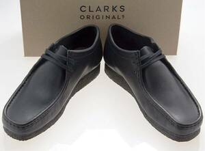 新品/CLARKS ORIGINALS/クラークス オリジナルズ/WALLABEE/LOW/ワラビー/ローカット/BLACK LEATHER/ブラック レザー/黒/29.0cm