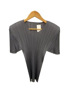 PLEATS PLEASE ISSEY MIYAKE◆半袖カットソー/3/ポリエステル/GRY/PP05-JK004