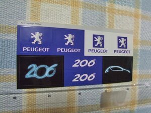 PEUGEOT プジョー/２０６/シート/ステッカー/シール/　※ ヤフーショッピングストア/レア物商会・健美堂でも大量出品中！