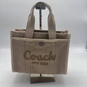 【1円スタート】コーチ　COACH coach バッグ　正規品　新品　未使用　タグ付き カーゴ トート　ベージュ　スモール