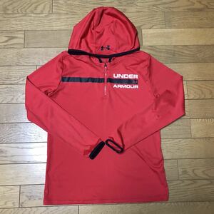 UNDER ARMOUR KID’S 3/4-ZIP HOODIE size-YLG(着丈56身幅46) 中古(美品) 送料無料 NCNR