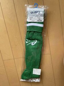 asics☆アシックス サッカーソックス☆25〜27cm☆グリーン☆未開封未使用品☆送料230円