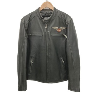 ☆☆ HARLEY-DAVIDSON ハーレーダビッドソン レザージャケット 牛革 SIZE S メンズ 98058-13VM ブラック 傷や汚れあり