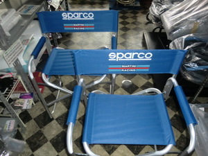 SPARCO X MARTINI RACING パドックチェア（ブルー）2脚SET売り Martini Racing ストライプ入り お取り寄せ品