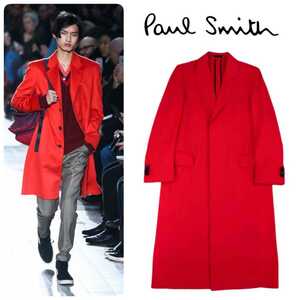 超名作 17AW Paul Smith ポールスミス メインライン DORMEUIL社英国製最上級ウール使用 最高級ウールギャバジンチェスターコート M 極美品