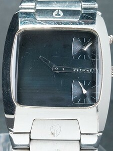 美品 NIXON ニクソン THE BANKS A060-000 アナログ クォーツ 腕時計 ブラック文字盤 メタルベルト スモセコ ステンレス 新品電池交換済み