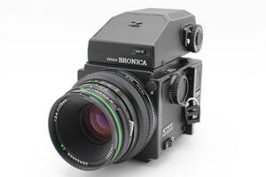 極上品☆ゼンザブロニカ ZENZA BRONICA ETR S ボディ ZENZANON E II 75mm F2.8 120マガジン付 ##10742-743