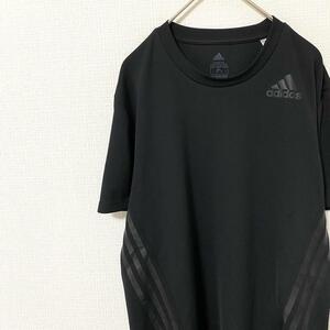 Tシャツ アディダス adidas パフォーマンスロゴ スリーライン L ブラック