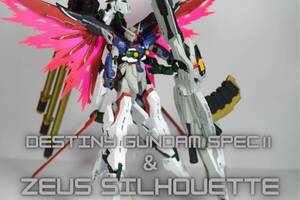 HGCE1/144 デスティニーガンダム＆ゼウスシルエット 改修塗装済完成品 バンダイ ガンダム シード