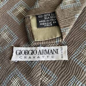 GIORGIO ARMANI(ジョルジオアルマーニ) ブラウンビックスクエアネクタイ