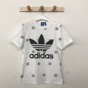 adidas Originals 3-STRIPES アディダス メンズ トレフォイルプリント 半袖Tシャツ 美品 size S