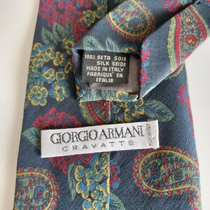 GIORGIO ARMANI(ジョルジオアルマーニ)紺花模様涙ネクタイ