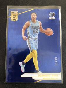 99枚限定 チームカラー desmond bane grizzlies グリズリーズ panini donruss elite blue