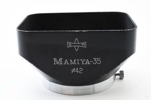 RE0297◆マミヤ MAMIYA-35 内径42mm カブセ式 角型メタルフード Lens hood フード