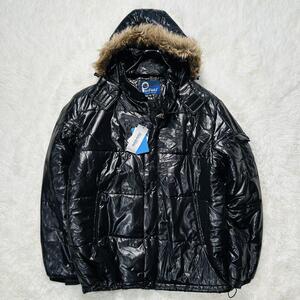 【新品未使用】y2k グランジ ジャケット 平成 ギャル男　マクブリング ブラック 4L Penfield ペンフィールド 大きいサイズ 光沢 ファー