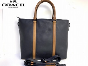 美品★送料無料★ コーチ メンズ COACH メトロポリタン 2Way ショルダーバッグ トートバッグ ビジネス トート ブラック