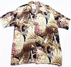 SUN SURF (サンサーフ) ALOHA SHIRT - PINE AND HAWKS - / アロハシャツ 松＆鷹 M32873 美品 ブラウン size L / ホーク