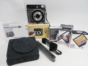 09●a270☆中古美品　インスタントカメラ　富士フィルム　instax SQUARE　チェキ　SQ6　ケース・フィルム付　FUJIFILM　現状