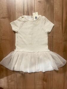 ☆新品☆PETIT BATEAU☆ワンピース　ゴールドラメ／18m（80） 