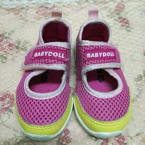 ベビードール BABYDOLL 13cm ベビー サンダル 靴 サマー 定形外350円 ピンク メッシュ
