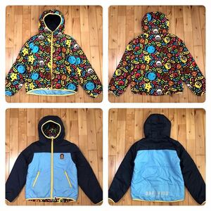 ★リバーシブル★ animal banana milo 中綿ジャケット Mサイズ a bathing ape BAPE hoodie jacket エイプ ベイプ マイロ NIGO j80