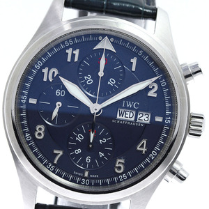 IWC SCHAFFHAUSEN IW371712 パイロット クロノグラフ ローレウス デイデイト 自動巻き メンズ _813901