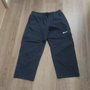 ナイキ　NIKE　ブラック　切替　パンツ（サイズ表記：ＸＬ）ナイロン　ビッグ