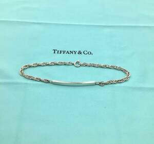 TIFFANY&Co. ティファニーID タグプレート ＳＶ９２５シルバーチェーンブレスレット