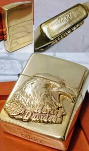 1991年製 ZIPPO HARLEY-DAVIDSON ハーレーダビッドソン ビッグメタル2 91年製造 1932-1991 金色