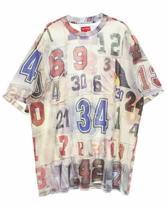 シュプリーム SUPREME 23SS JERSEY COLLAGE S/S TOP WHITE XL ジャージ カレッジ トップ Tシャツ ホワイト 総柄 半袖240520 ☆AA★