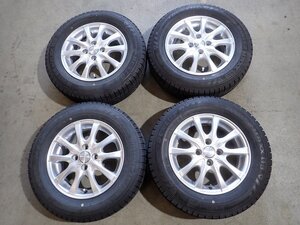 YS15123【送料無料175/70R14】ヤリス ヴィッツ フィット アクア等 中古スタッドレスセット ●14×5.5J 100/4H ET42●1円スタート