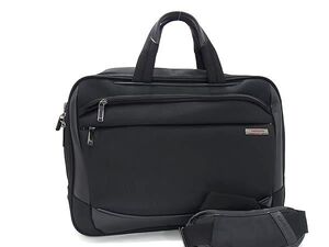 1円 ■極美品■ Samsonite サムソナイト ナイロン×レザー 2WAY ショルダー ビジネスバッグ ブリーフケース 書類かばん ブラック系 FI4733