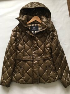 美品　BURBERRY LONDON バーバリーロンドン 高級　ファー　ダウン コート 裏地ノバチェック40