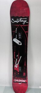 50 激安レア！中古！スノーボード SALOMON Sabotage フリースタイル フラット ツイン 154cm スノーボード板 サロモン 送料無料！