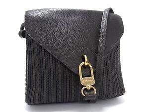 1円 ■美品■ DELVAUX デルヴォー レザー ショルダーバッグ クロスボディ ポシェット レディース ブラウン系 BM4106