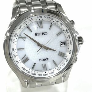 未使用 SEIKO セイコー DOLCE&EXCELINE ドルチェ&エクセリーヌ SADZ201 ソーラー電波 腕時計 純チタン ホワイト文字盤 箱保付き 送料無料