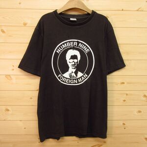 ◎01ss NUMBER (N)INE ナンバーナイン タイム期 FOREIGN MAN◆半袖 Tシャツ 穴あき加工◆メンズ 黒 サイズ4◆A5453