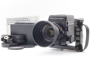 美品★ マミヤ Mamiya RB67 Pro S 127mm f3.8 セコールC モーターバック グリップ ストラップ ポラバック 中判 フィルム カメラ 完動品