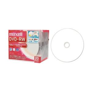 【新品】（まとめ）マクセル 録画用DVD-RW 120分1-2倍速 ホワイトワイドプリンタブル 5mmスリムケース DW120WPA.20S 1パック