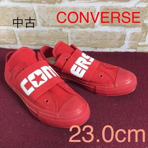 【売り切り!送料無料!】A-379 CONVERSE ALLSTAR!スリッポンスニーカー!23.0cm!赤!レッド!おしゃれ!サッと履ける!中古!